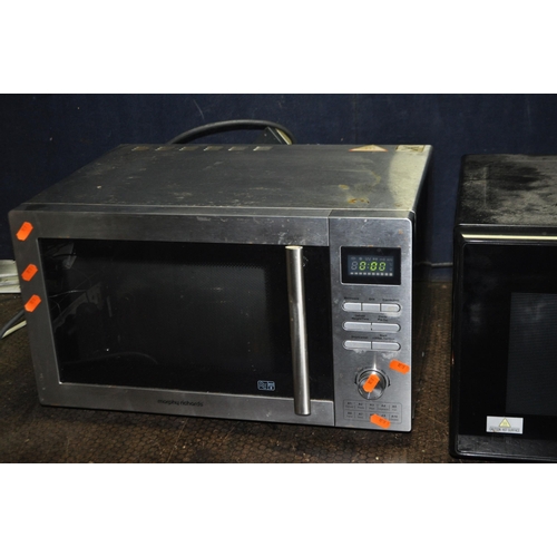 74 - TWO MICROWAVES by Morphy Richards (missing plate) and DeLonghi (both PAT pass and working)