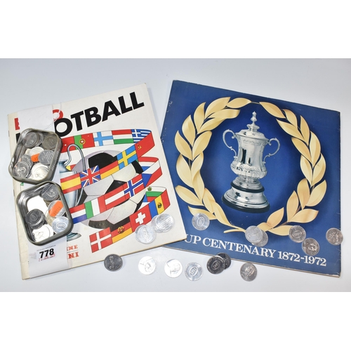 778 - A PANINI 1976-1977 EURO FOOTBALL ALBUM AND FA CUP CENTENARY COMMEMORATIVE MEDALS, comprising a compl... 