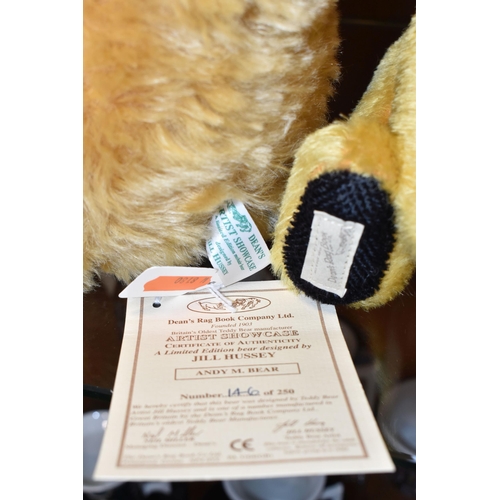 782 - FOUR DEAN'S RAG BOOK COMPANY LIMITED BEARS, comprising an Artist Showcase limited edition bear desig... 