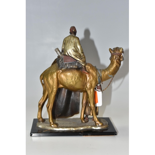 789 - A COLD PAINTED SPELTER TABLE LIGHTER IN THE STYLE OF FRANZ BERGMAN, a novelty cold painted spelter t... 