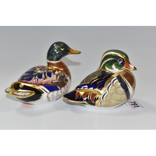 791 - TWO ROYAL CROWN DERBY IMARI PAPERWEIGHTS, comprising  'Mallard Duck' introduced 1997 and 'Carolina D... 