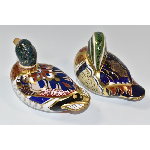 791 - TWO ROYAL CROWN DERBY IMARI PAPERWEIGHTS, comprising  'Mallard Duck' introduced 1997 and 'Carolina D... 