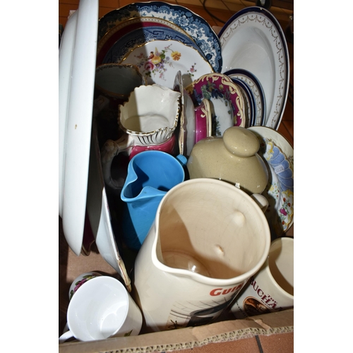 841 - THREE BOXES AND LOOSE CERAMICS to include two boxes of Coalport 'Revelry' dinnerware comprising asso... 