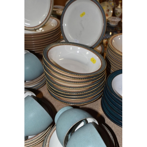 846 - A QUANTITY OF MOSTLY DENBY 'LUXOR' DINNERWARE comprising ten dinner plates, six tea plates, seven si... 