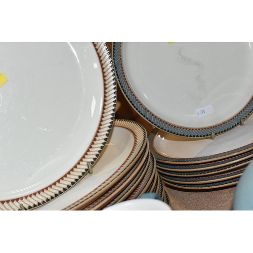 846 - A QUANTITY OF MOSTLY DENBY 'LUXOR' DINNERWARE comprising ten dinner plates, six tea plates, seven si... 