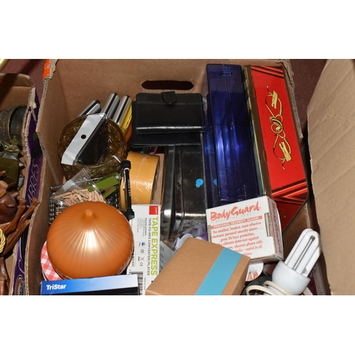 884 - FIVE BOXES AND LOOSE OF MISCELLANEOUS ITEMS, to include a quantity of small metal stencils various d... 