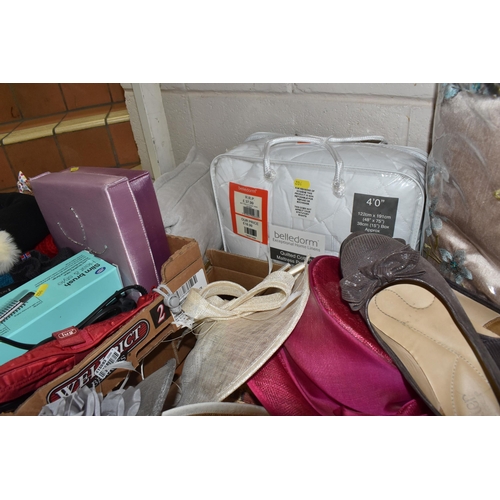 902 - SIX BOXES OF LADIES CLOTHING, SHOES AND SUNDRIES, to include boots and shoes Euro size 38, maker's n... 