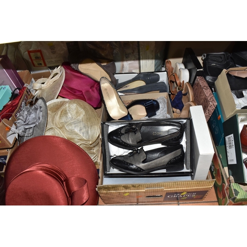 902 - SIX BOXES OF LADIES CLOTHING, SHOES AND SUNDRIES, to include boots and shoes Euro size 38, maker's n... 