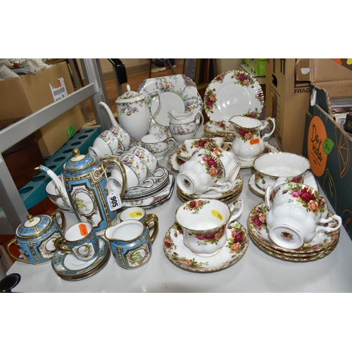 905 - A GROUP OF TEA WARES, comprising twenty-four pieces of Royal Albert Old Country Roses: a sandwich pl... 