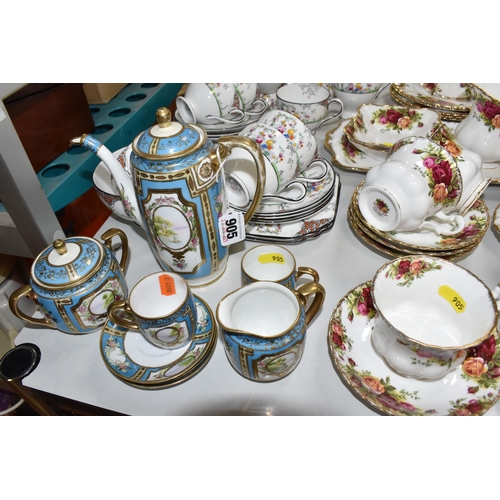 905 - A GROUP OF TEA WARES, comprising twenty-four pieces of Royal Albert Old Country Roses: a sandwich pl... 