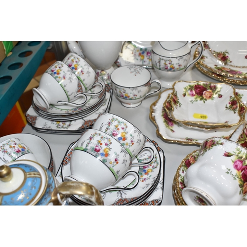 905 - A GROUP OF TEA WARES, comprising twenty-four pieces of Royal Albert Old Country Roses: a sandwich pl... 