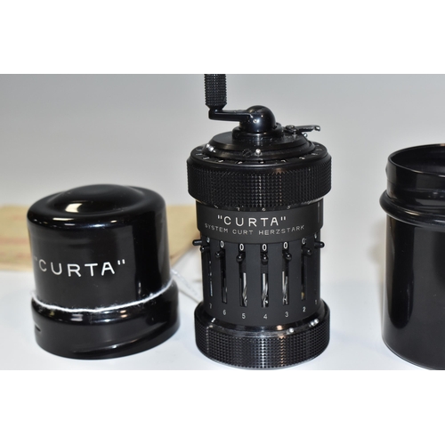 812 - A CASED CURTA TYPE 1 CALCULATOR, by Contina AG Mauren, Serial No.4436, dates to c.1950 , complete wi... 