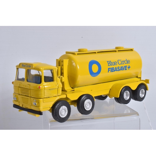 10 - A BOXED SCAMMELL ROUTEMAN 'BLUE CIRCLE FIBASAVE+' TANKER MODEL, looks to be a code 3/4 conversion wi... 