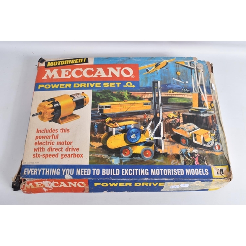 13 - TWO BOXED INCOMPLETE 1960'S MECCANO SETS, Motorised Power Drive Set M and Airport Service Set, No.4,... 