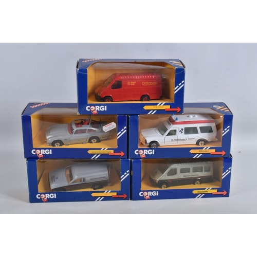 26 - TWENTY BOXED CORGI 1:43 SCALE DIECAST VEHICLES, to include a Thornycroft Van no. C913, a Rolls Royce... 