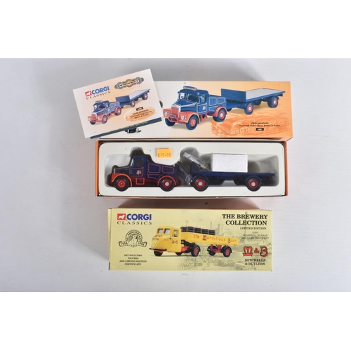 3 - FIVE BOXED CORGI CLASSICS DIECAST TRANSPORT MODELS, to include a Heavy Haulage set with 2 Scammell C... 