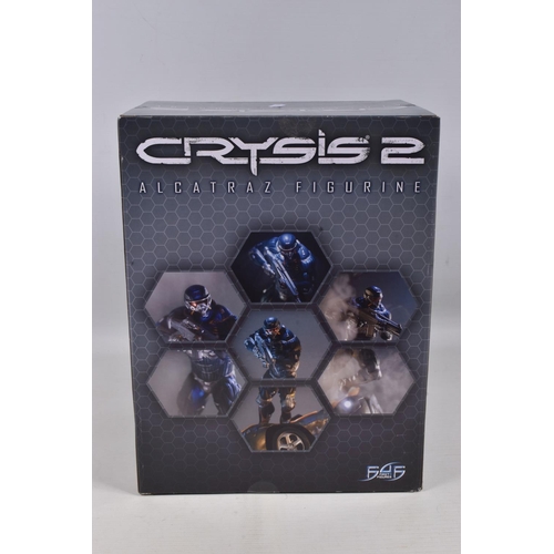 32 - A SELLECTION OF BOXED COLLECTIBLE LARGE SIZED FIGURES, to include a 2011 Crytek Crysis 2 Alcatraz fi... 