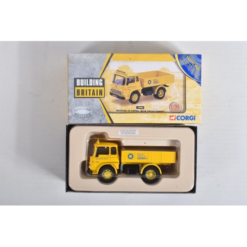 5 - SEVEN BOXED CORGI DIECAST BLUE CIRCLE CEMENT AND TRANSPORT TRUCKS, to include a Limited Edition Buil... 