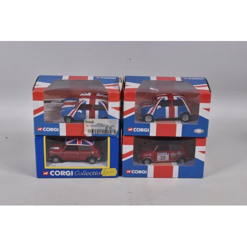 42 - A COLLECTION OF BOXED 1:43 SCALE DIECAST MINI CAR MODELS, to include 9 Corgi Collection Minis model ... 