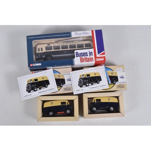 45 - A COLLECTION OF BOXED CORGI DIECAST TRANSPORTATION VEHICLES, to include a Demonstration Bus no. 9842... 