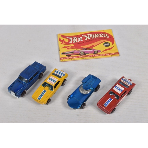 50 - A COLLECTION OF UNBOXED MATTEL HOT WHEELS ORIGINAL 16 REDLINERS, all are marked copyright 1967 Hong ... 