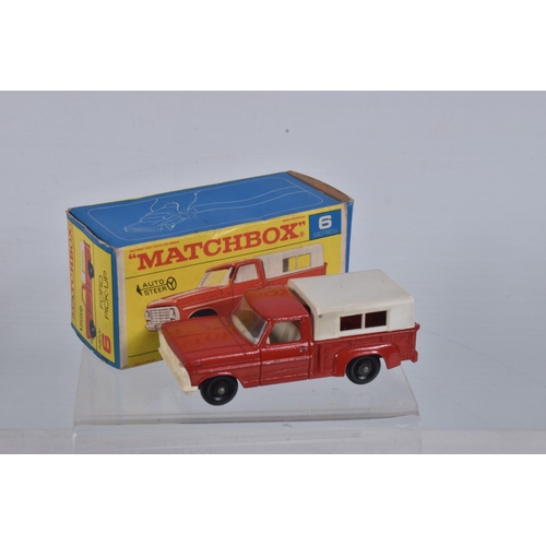 56 - FIVE BOXED MATCHBOX 1-75 SERIES MODELS, all are regular wheels issues, Mercedes Trailer, No.2, Ford ... 