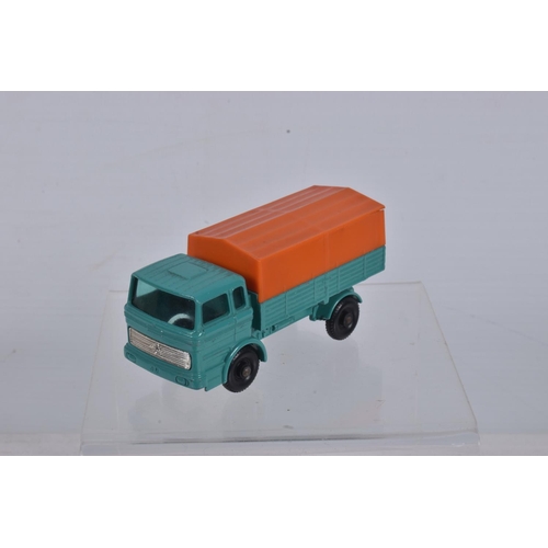 56 - FIVE BOXED MATCHBOX 1-75 SERIES MODELS, all are regular wheels issues, Mercedes Trailer, No.2, Ford ... 