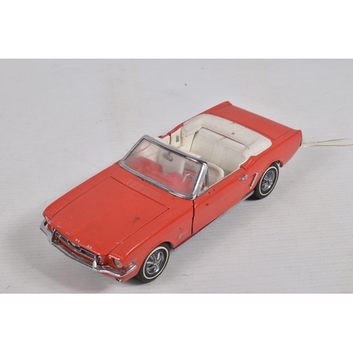 59 - FOUR UNBOXED FRANKLIN MINT MODEL CARS, to include 1938 Alvis4.3 litre car, 1964 1/2 Ford Mustang, 19... 