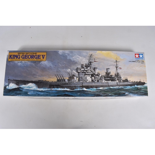 60 - TWO BOXED TAMIYA BRITISH BATTLESHIPS MODEL BUILDING SETS, to include a King George V 1:350 scale, 78... 