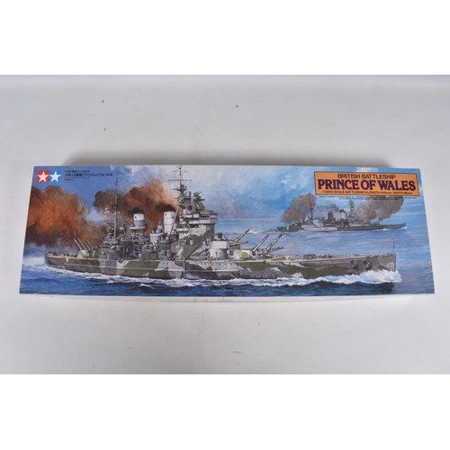 60 - TWO BOXED TAMIYA BRITISH BATTLESHIPS MODEL BUILDING SETS, to include a King George V 1:350 scale, 78... 