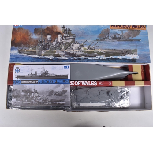 60 - TWO BOXED TAMIYA BRITISH BATTLESHIPS MODEL BUILDING SETS, to include a King George V 1:350 scale, 78... 