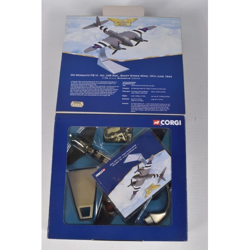 63 - A COLLECTION OF BOXED AIRPLANE MODELS, to include a Corgi 50th Anniversary Limited Edition Messersch... 