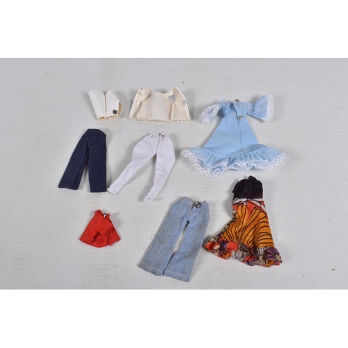 66 - UNBOXED PALITOY PIPPA AND BRITT DOLLS, CLOTHING AND ACCESSORIES, both dolls appear complete and in f... 