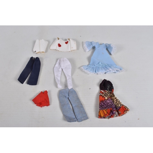 66 - UNBOXED PALITOY PIPPA AND BRITT DOLLS, CLOTHING AND ACCESSORIES, both dolls appear complete and in f... 