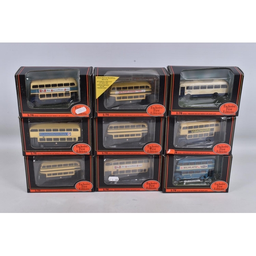 69 - A COLLECTION OF BOXED 1:76 SCALE  GILBOW EXCLUSIVE FIRST EDITIONS DIECAST  BIRMINGHAM CITY DOUBLE DE... 