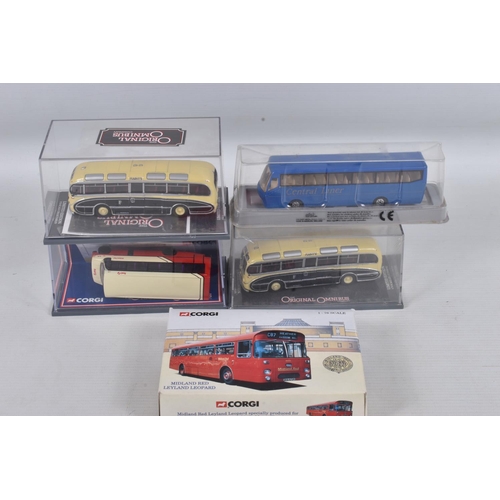 71 - A COLLECTION OF BOXED  1:76 SCALE DIECAST MODEL BUSES, to include nine Corgi Midland Red Original Om... 