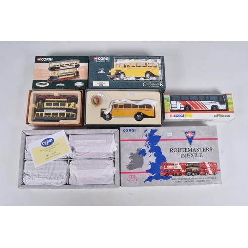 72 - A COLLECTION OF VARIOUS SCALE BOXED DIECAST TRANSPORT MODELS, to include twelve Corgi models, no. CC... 