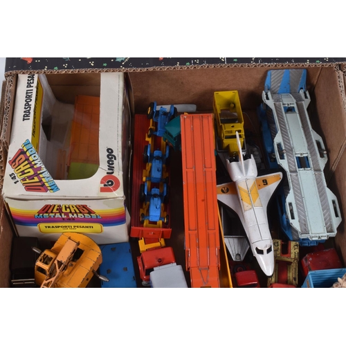 79 - A BOX OF LOOSE DIE CAST AND TIN PLATE VEHICLES AND A SMALL QUANTITY OF BOXED PROMOTIONAL MODELS, ETC... 