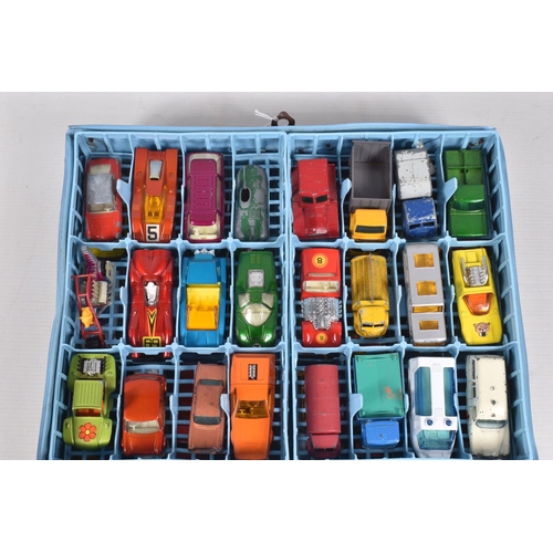 103 - A MATCHBOX SERIES COLLECTORS CASE, containing 48 assorted unboxed playworn Matchbox (regular & Super... 