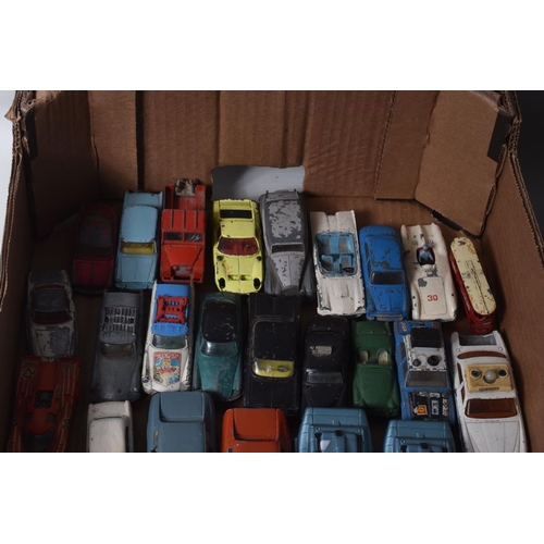 105 - A QUANTITY OF UNBOXED AND ASSORTED PLAYWORN DIECAST VEHICLES, to include assorted Corgi Toys cars fr... 