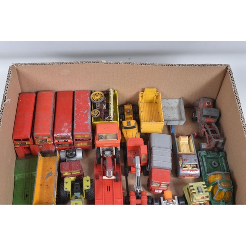 106 - A QUANTITY OF UNBOXED AND ASSORTED PLAYWORN DIECAST VEHICLES, to include Corgi Major Toys Bedford S ... 