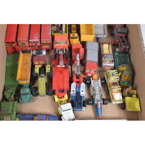 106 - A QUANTITY OF UNBOXED AND ASSORTED PLAYWORN DIECAST VEHICLES, to include Corgi Major Toys Bedford S ... 