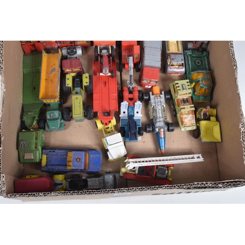 106 - A QUANTITY OF UNBOXED AND ASSORTED PLAYWORN DIECAST VEHICLES, to include Corgi Major Toys Bedford S ... 