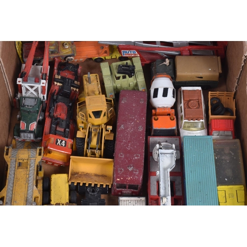 106 - A QUANTITY OF UNBOXED AND ASSORTED PLAYWORN DIECAST VEHICLES, to include Corgi Major Toys Bedford S ... 