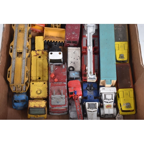 106 - A QUANTITY OF UNBOXED AND ASSORTED PLAYWORN DIECAST VEHICLES, to include Corgi Major Toys Bedford S ... 