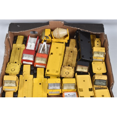 110 - A QUANTITY OF ASSORTED PLAYWORN TINY TONKA VEHICLES, to include a number of Dumper Trucks and articu... 