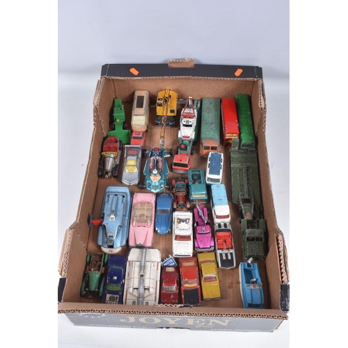 96 - A QUANTITY OF UNBOXED AND ASSORTED PLAYWORN DIECAST VEHICLES, includes a quantity of film and TV rel... 