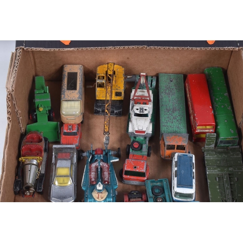 96 - A QUANTITY OF UNBOXED AND ASSORTED PLAYWORN DIECAST VEHICLES, includes a quantity of film and TV rel... 