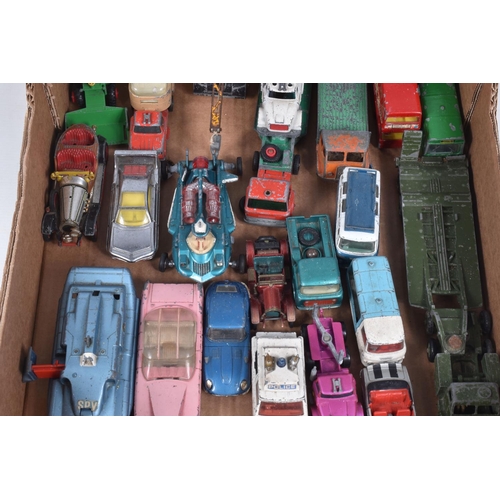 96 - A QUANTITY OF UNBOXED AND ASSORTED PLAYWORN DIECAST VEHICLES, includes a quantity of film and TV rel... 