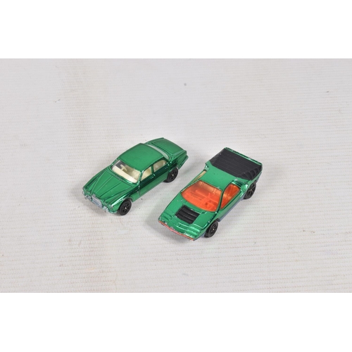 97 - A QUANTITY OF UNBOXED ASSORTED PLAYWORN CORGI ROCKETS CARS, to include 'The Saint's' Volvo P1800, No... 